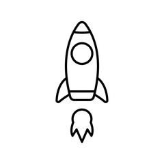 Set of Rocket icons. Flat isolated outline sign