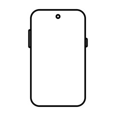 Smartphone icon Flat isolated outline sign