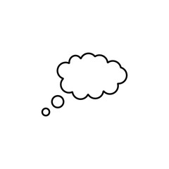 Speech Bubble icon Flat isolated outline sign