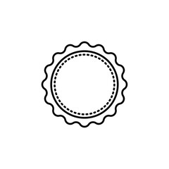 Stamp icon Flat isolated outline sign