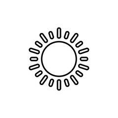Sun icon Flat isolated outline sign