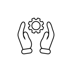 Support icon Flat isolated outline sign