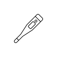 Thermometer icon set Flat isolated outline sign