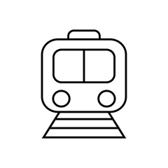 Train icon Flat isolated outline sign