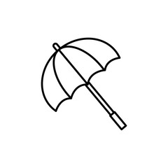 Umbrella icon Flat isolated outline sign