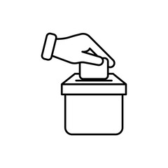 Vote icon Flat isolated outline sign