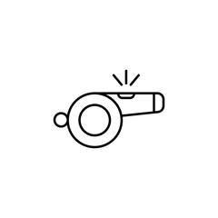 Whistle icon Flat isolated outline sign