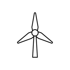 wind turbine icon Flat isolated outline sign