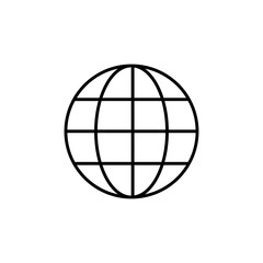 Worldwide icon Flat isolated outline sign