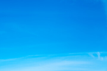 Panorama of cloud clear sky background for summer vacation concept at ocean and summer sea water...