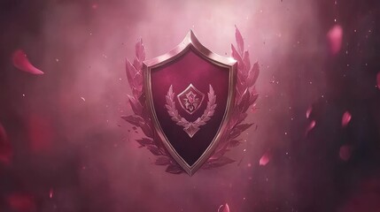 Fototapeta premium Elegant Rose Award Shield Game Achievement Emblem