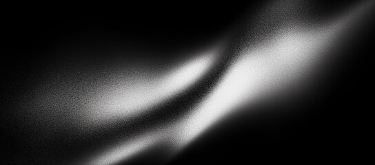 Black grainy gradient background, dark white gray monochrome abstract noise texture banner header backdrop design