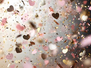 Romantic Valentines with Glowing Confetti and Magical Stardust Effects