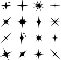 sparkles vector transparent black