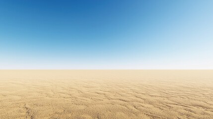 Vast Desert Landscape under Blue Sky