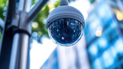 Modern Smart Camera in Bright Urban Setting