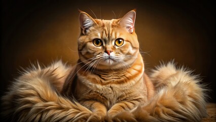 Fototapeta premium Captivating cinnamon British Shorthair portrait: stunning brown feline, exquisitely photographed.