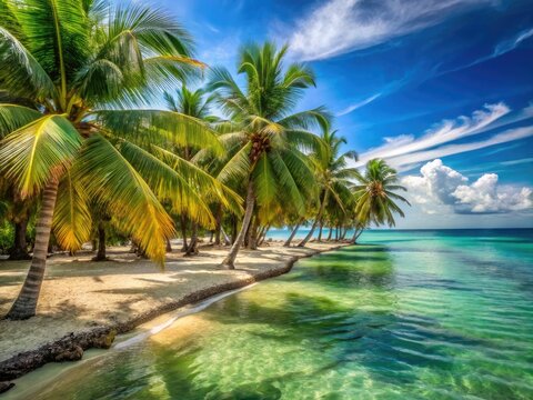 Champerico Beach: Stunning Coconut Palm Paradise -  Beautiful Coastal Scenery, Guatemala