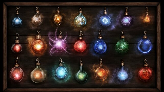 Enchanted Orb Collection Mystical Glass Ornaments Displayed