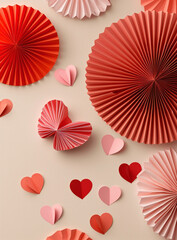 Valentine's Paper Hearts