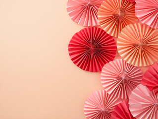 Obraz premium Pink & Red Paper Fans