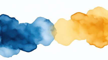 Obraz premium Electric watercolor idea. An abstract watercolor pattern featuring blue and yellow hues blending harmoniously.