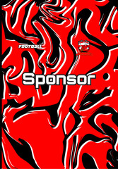 T-shirt sport jersey design template with geometric halftone background. Sport uniform in front view. Shirt mock up for sport club. Vector Illustration