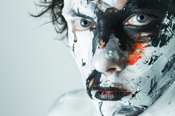 Portrait of a Person with Creative Background for Dynamic Expression