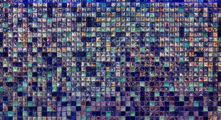 Fototapeta premium Small colorful mosaic tiles textures