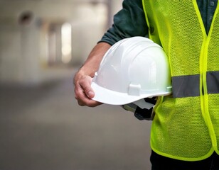 Safety helmet mockup on blank background, hard helmet