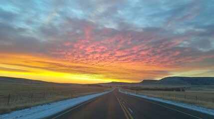 Fototapeta premium Majestic Sunrise Over the Plains