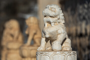 Stone lions in Forbidden City