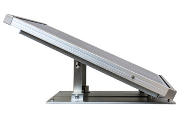 Adjustable solar panel mount isolated with transparent background