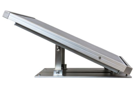 Adjustable solar panel mount isolated with transparent background