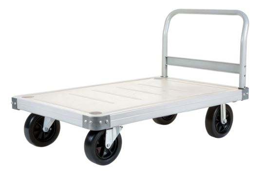Aluminum hand truck isolated with transparent background