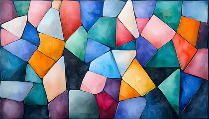 Fototapeta premium Abstract Colorful Mosaic Art Wall