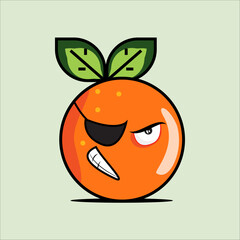 The pirate fruit, Angry fruit, fruit emoji, fruit icon 