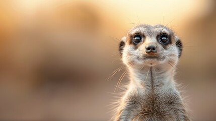 A close-up of a meerkat's face, showcasing its intelligence and curiosity.