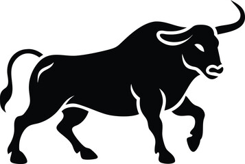Bull Outline Vector: High-Quality Graphic for Wildlife and Branding Designs
