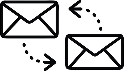 Mail Exchange Symbol Vector: High-Quality Graphic for Digital Communication
