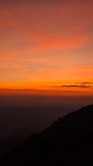 sunset over the mountains