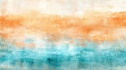 Obraz premium Grunge watercolor concept. Pastel abstract texture blending orange and blue hues for creative design projects.