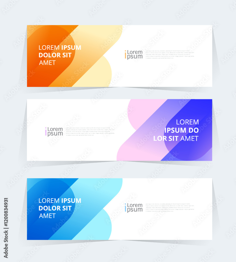 Wall mural geometric banner design with vector presentation template.