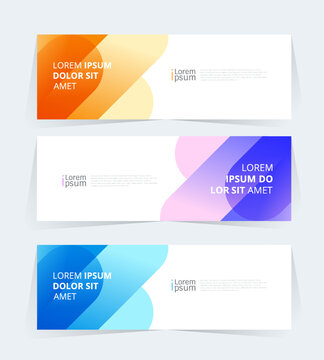 Geometric banner design with Vector presentation template.