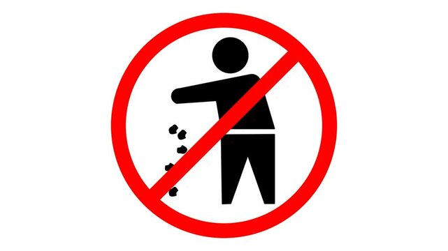 No littering or sign alert no littering sign. Sign alert no littering sign