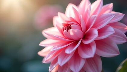 pink and white dahlia