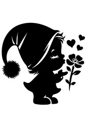 Gnome SVG, Gnome Kiss Svg, Cute Gnome Cut File, Gnome Silhouette, Gnome Clipart, Birthday Svg, Valentine’s Day Svg, Anniversary Svg