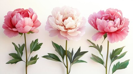 Obraz premium Beautiful bouquet of pink tulips and roses isolated on white background
