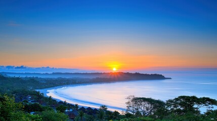 Fototapeta premium Sunrise over Tropical Coastline