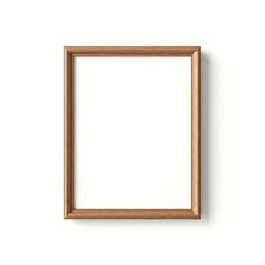 Obraz premium Empty wooden frame isolated on white background
